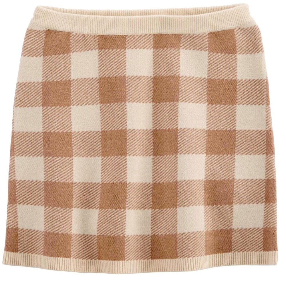Girls Plaid Sweater Skirt